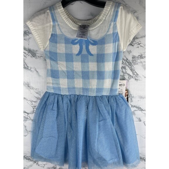 The Wizard Of Oz Dorothy Cosplay Dress 3T White & Blue Acrylic/Polyester - Picture 1 of 9